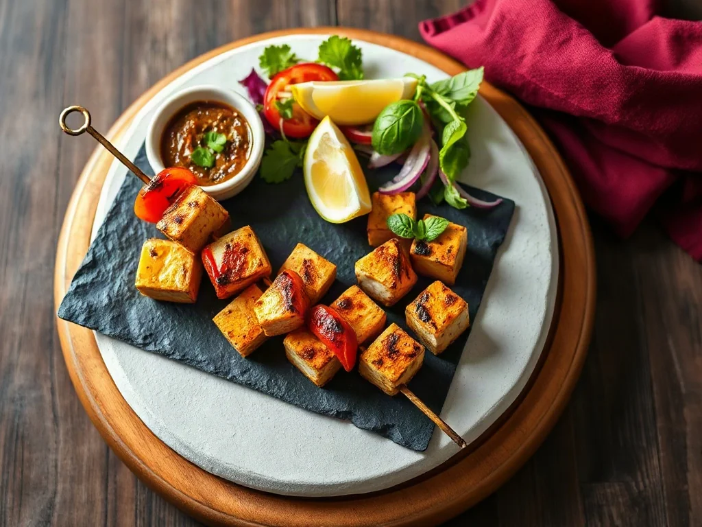 Paneer tikka starter from the Tezz Khana vegetarian wedding menu